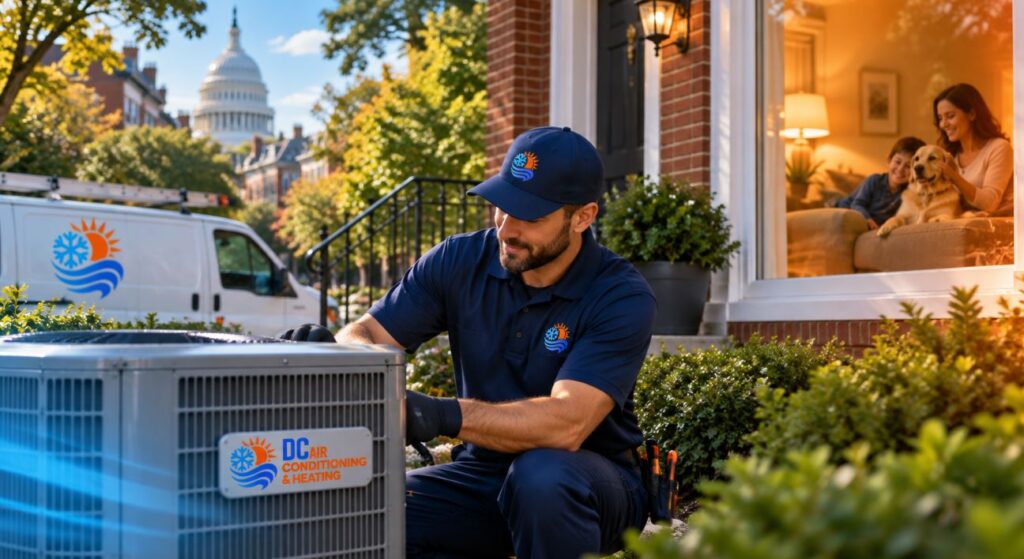 Keep your home comfortable with DC HVAC Services offering professional Heating and Cooling Solutions, repairs & efficient system support.